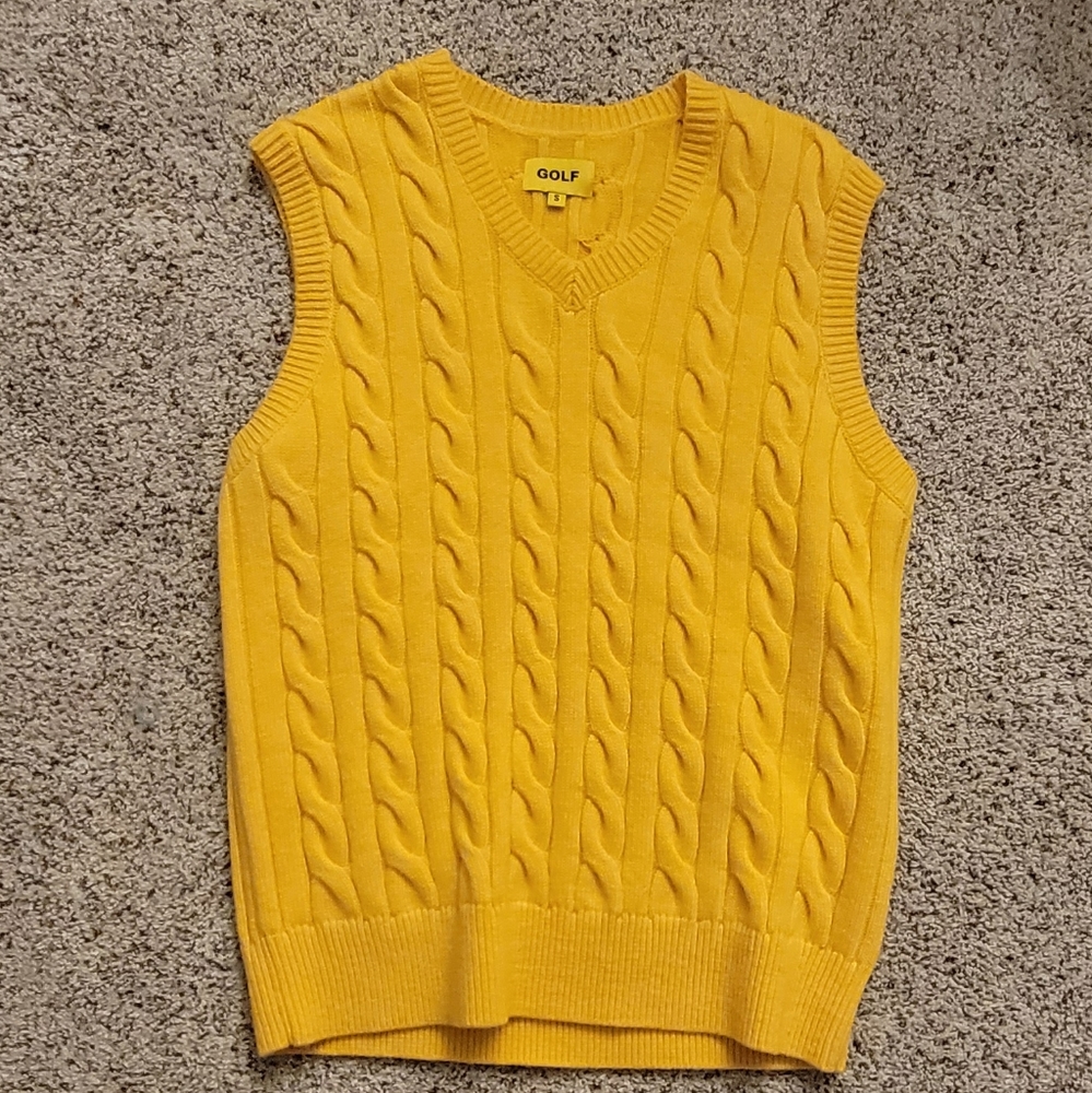 Golf Wang Yellow Chord Sweater Vest